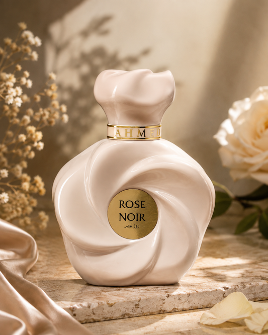 Ahmed Al Maghribi Rose Noir parfymflaska 75 ml i rosa blomform