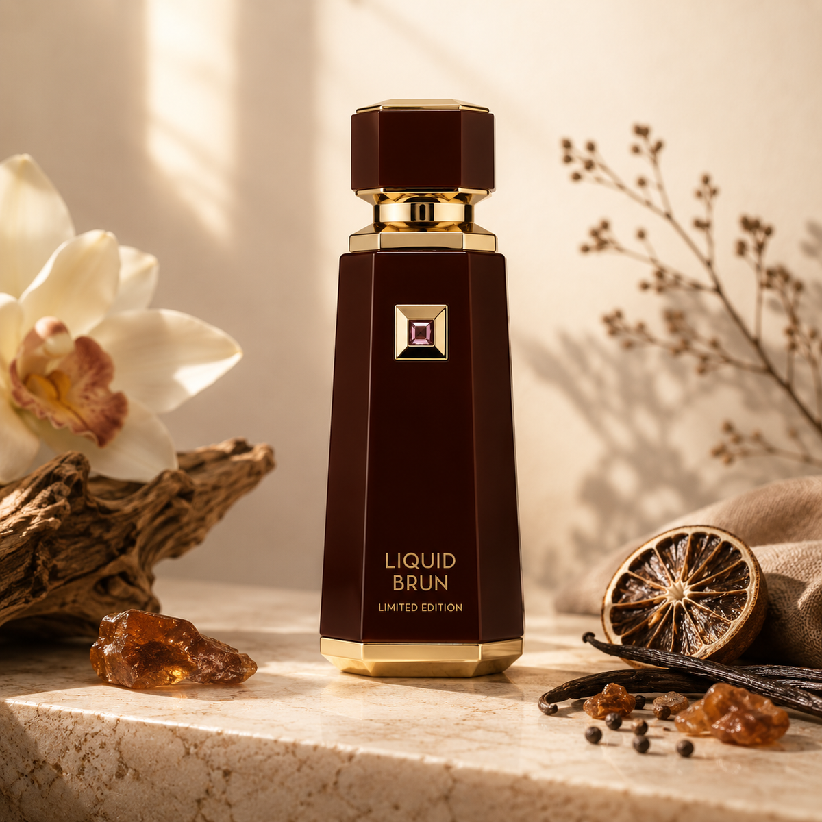 French Avenue Liquid Brun Limited Edition parfymflaska 150 ml i mörkbrun design