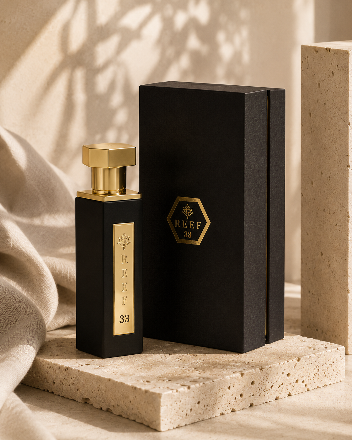 Reef 33 Eau de Parfum - bottle with presentation box